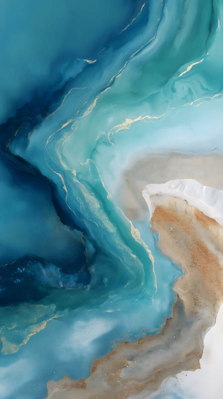 水墨沙灘抽象風景-圖片