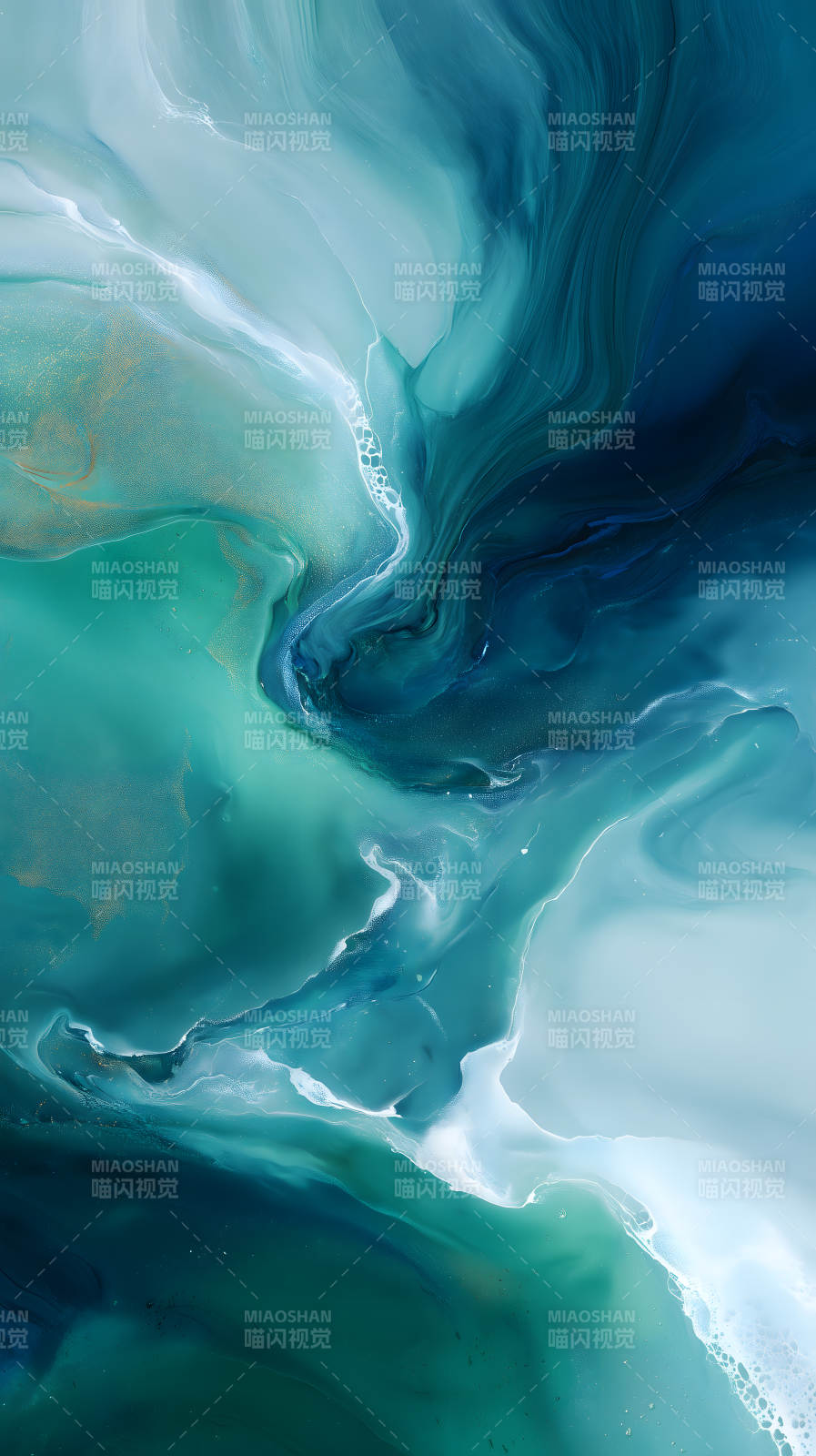 水墨暈染夢幻流動-圖片