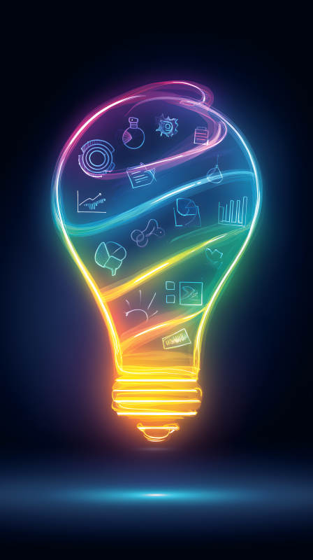 創意燈泡圖標設計-圖片