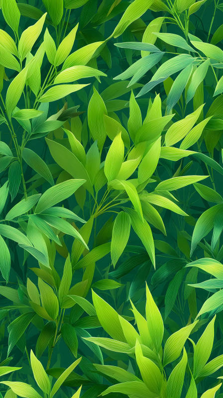 翠綠竹葉繁茂生長-圖片