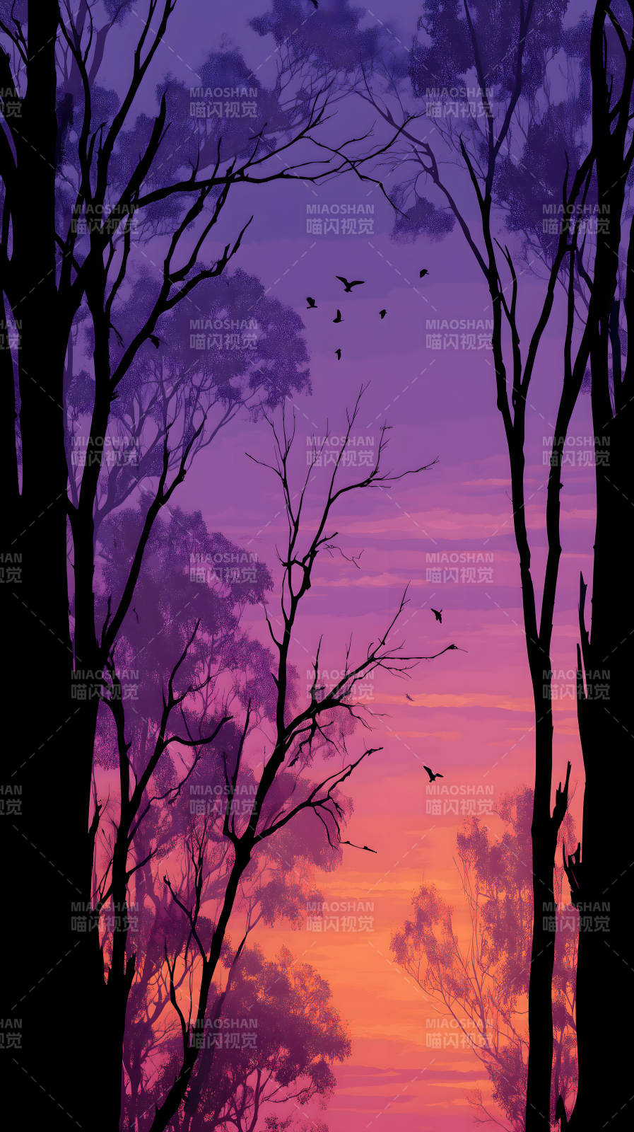 紫霞森林暮色-圖片