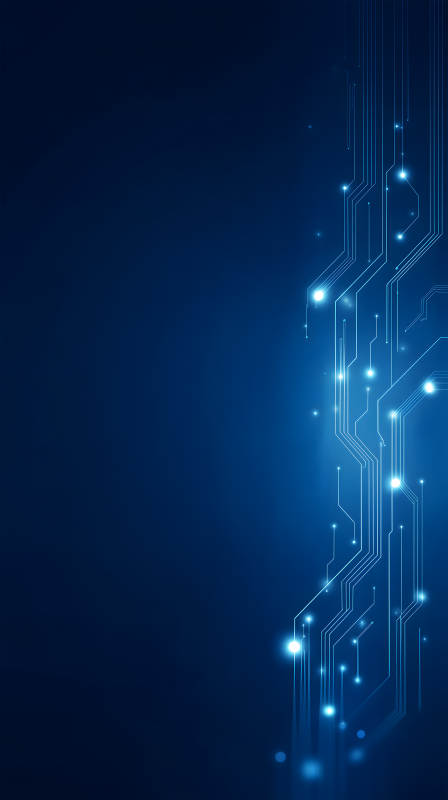 藍(lán)色電路板背景科技感-圖片