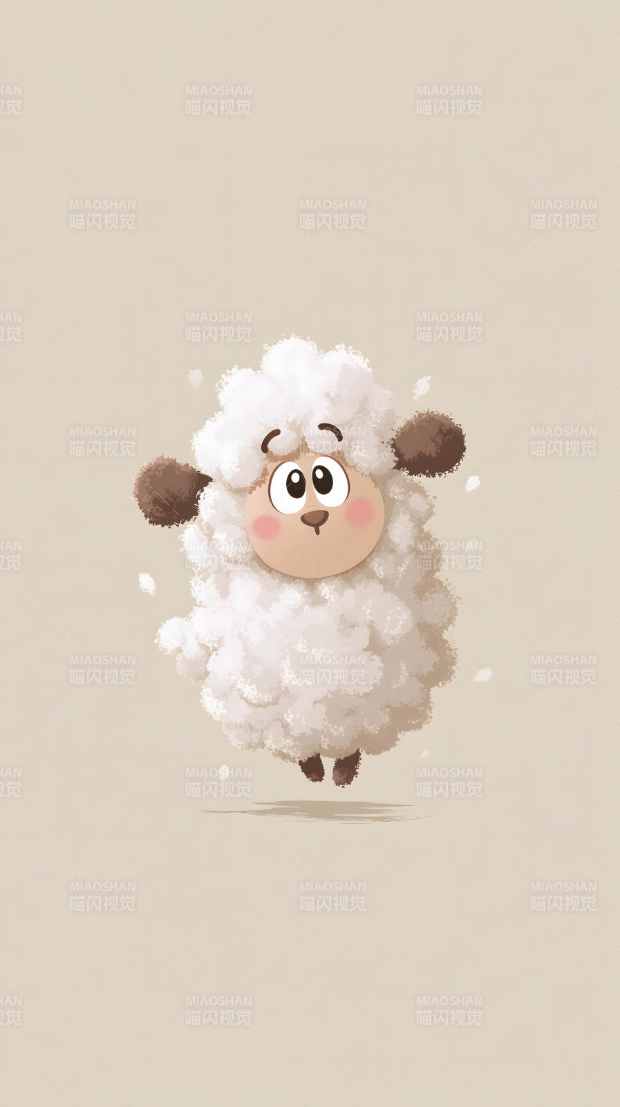 可愛(ài)的小綿羊卡通形象-圖片