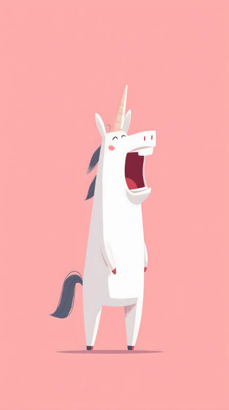 可愛卡通的獨角獸-圖片