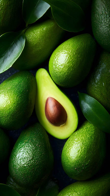 鮮嫩的牛油果特寫(xiě)-圖片