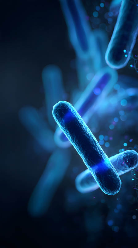 細(xì)菌微觀世界藍(lán)光-圖片