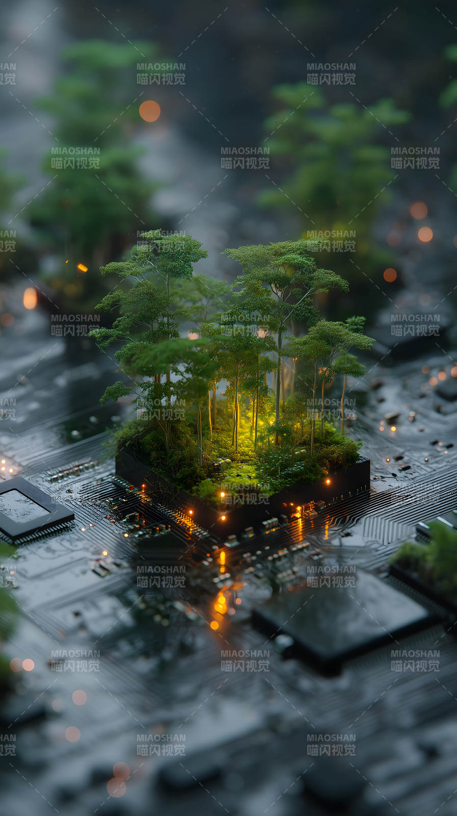 科技森林交織未來-圖片