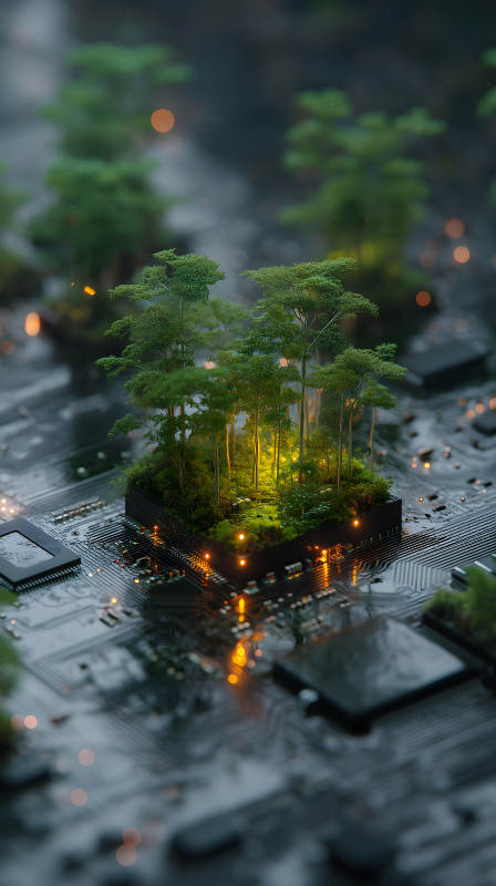 科技森林交織未來-圖片