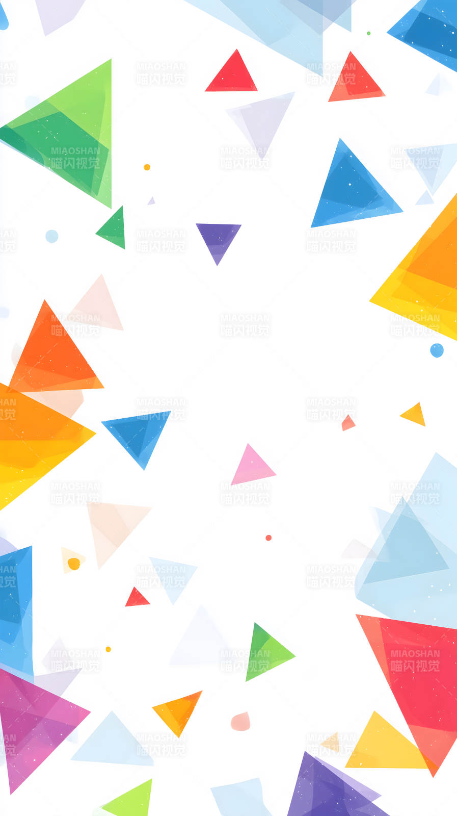 彩色幾何三角形構(gòu)圖-圖片