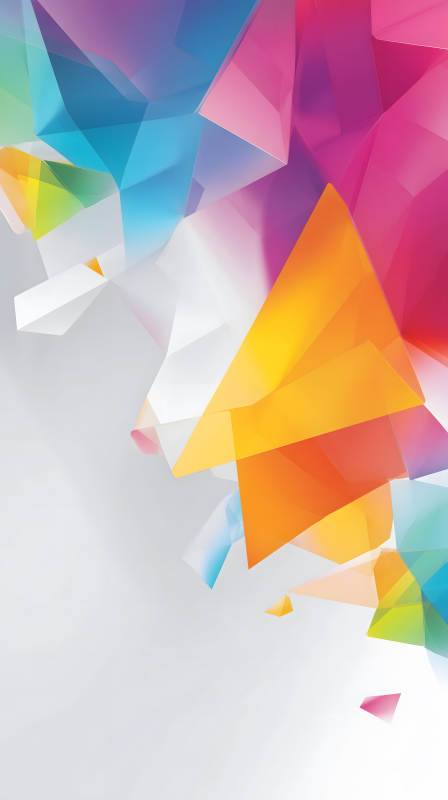 多彩幾何抽象圖形藝術-圖片