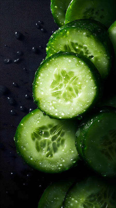 清爽黄瓜特写-图片
