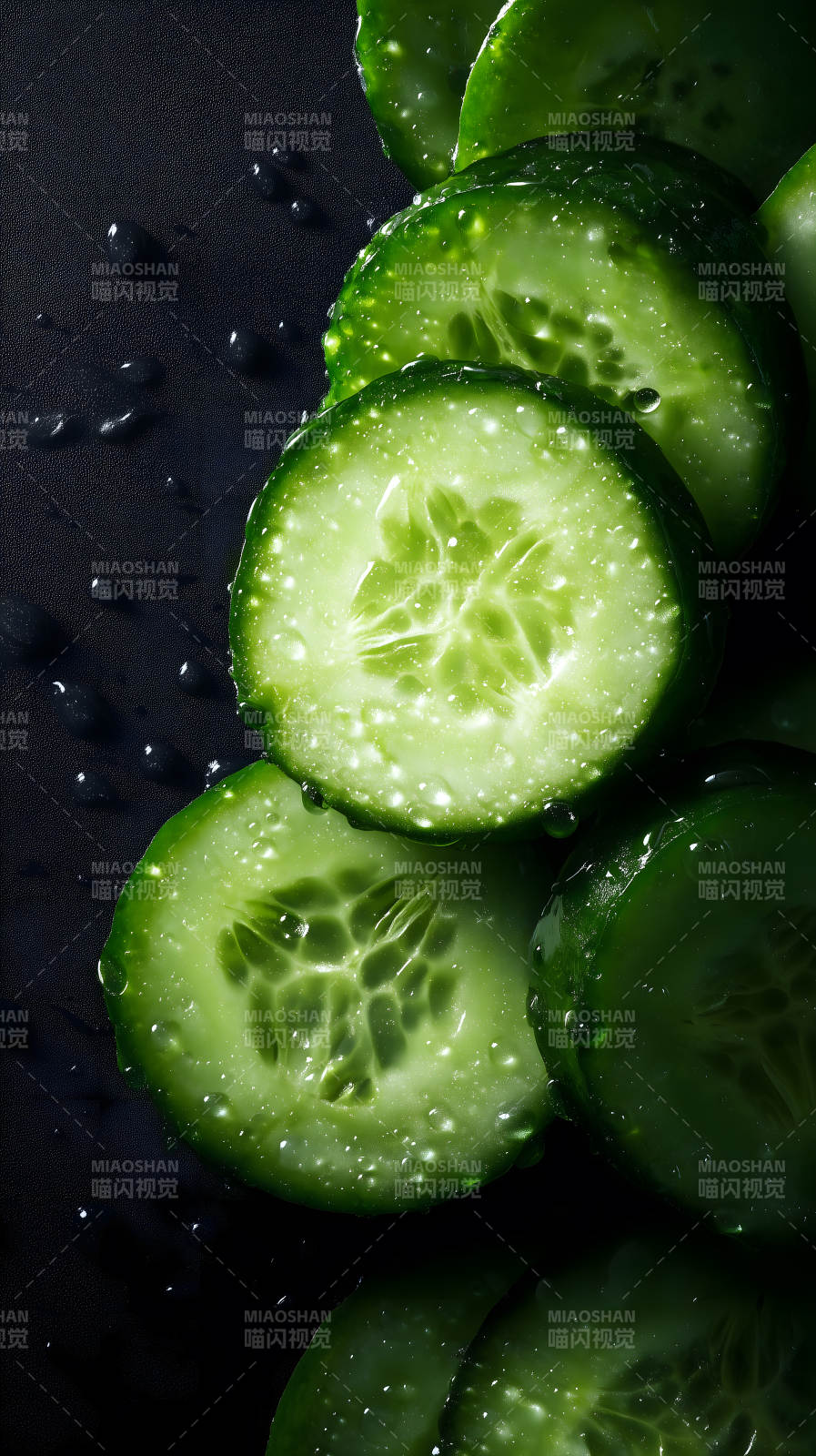 清爽黄瓜特写-图片