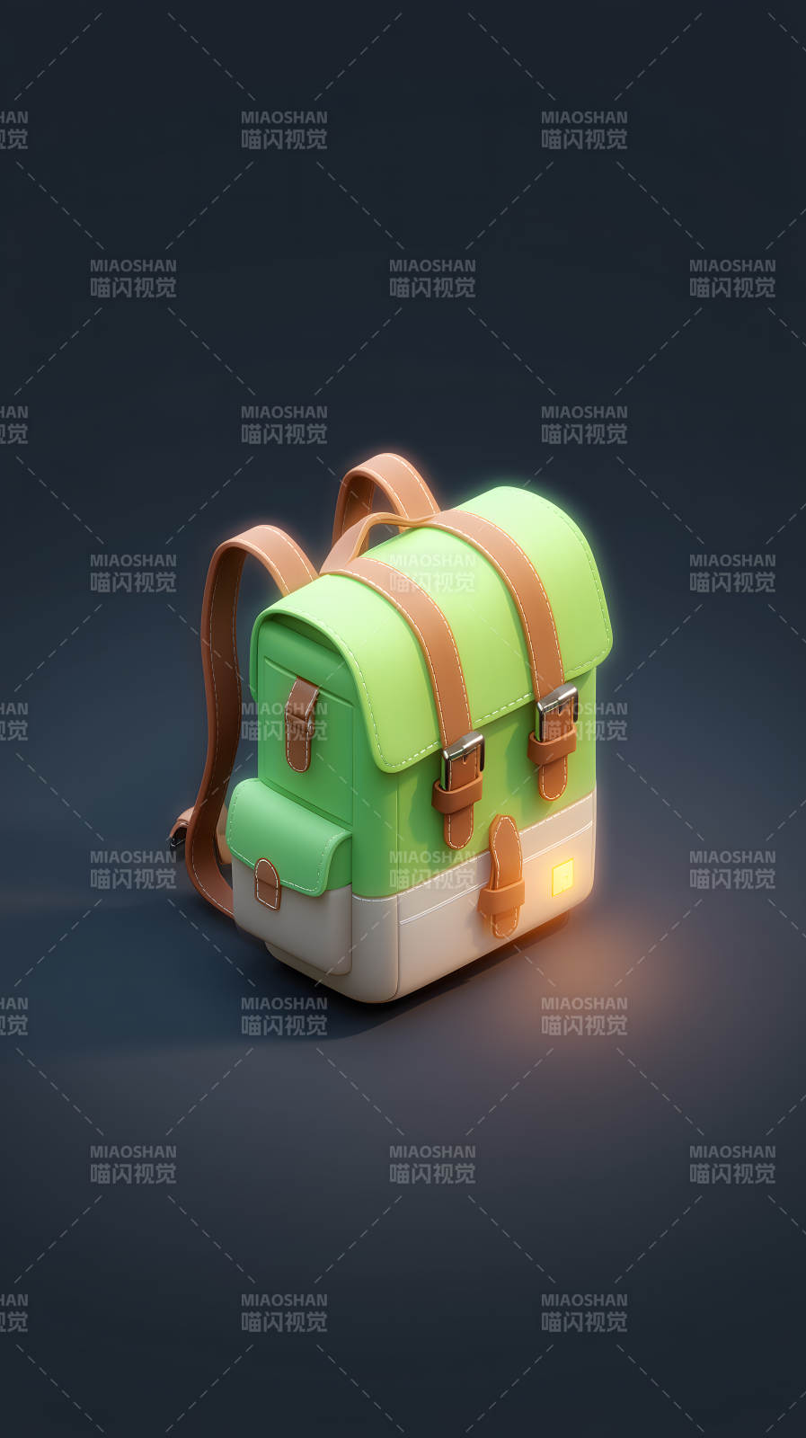 卡通背包發光特效-圖片