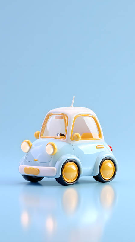 卡通汽車可愛精致-圖片