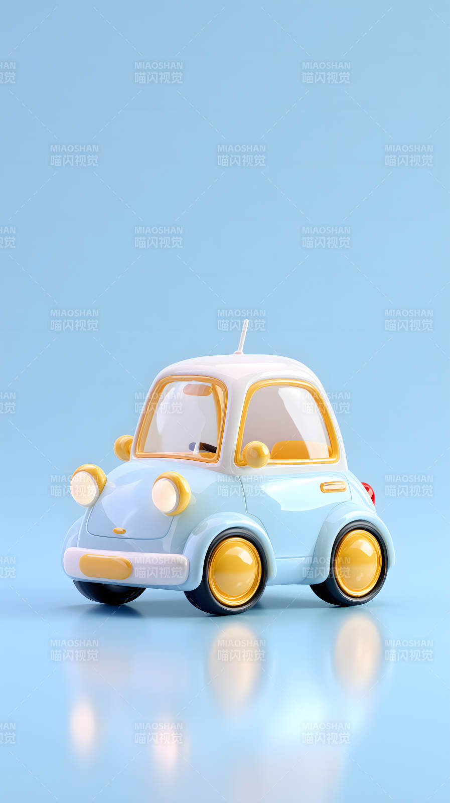 卡通汽車可愛精致-圖片