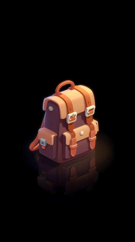 卡通背包质感光影-图片