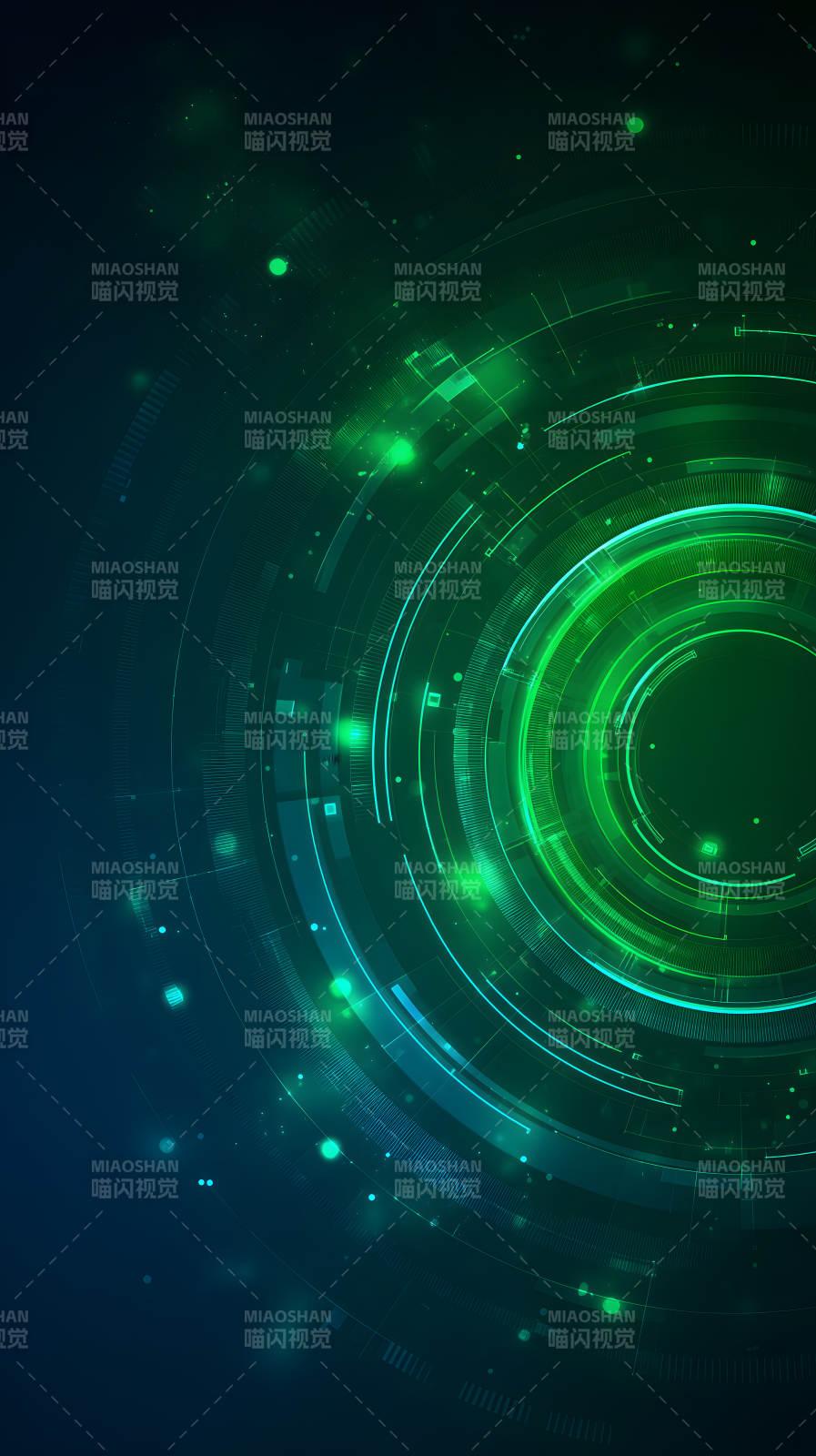 科技感十足的圆形图案-图片