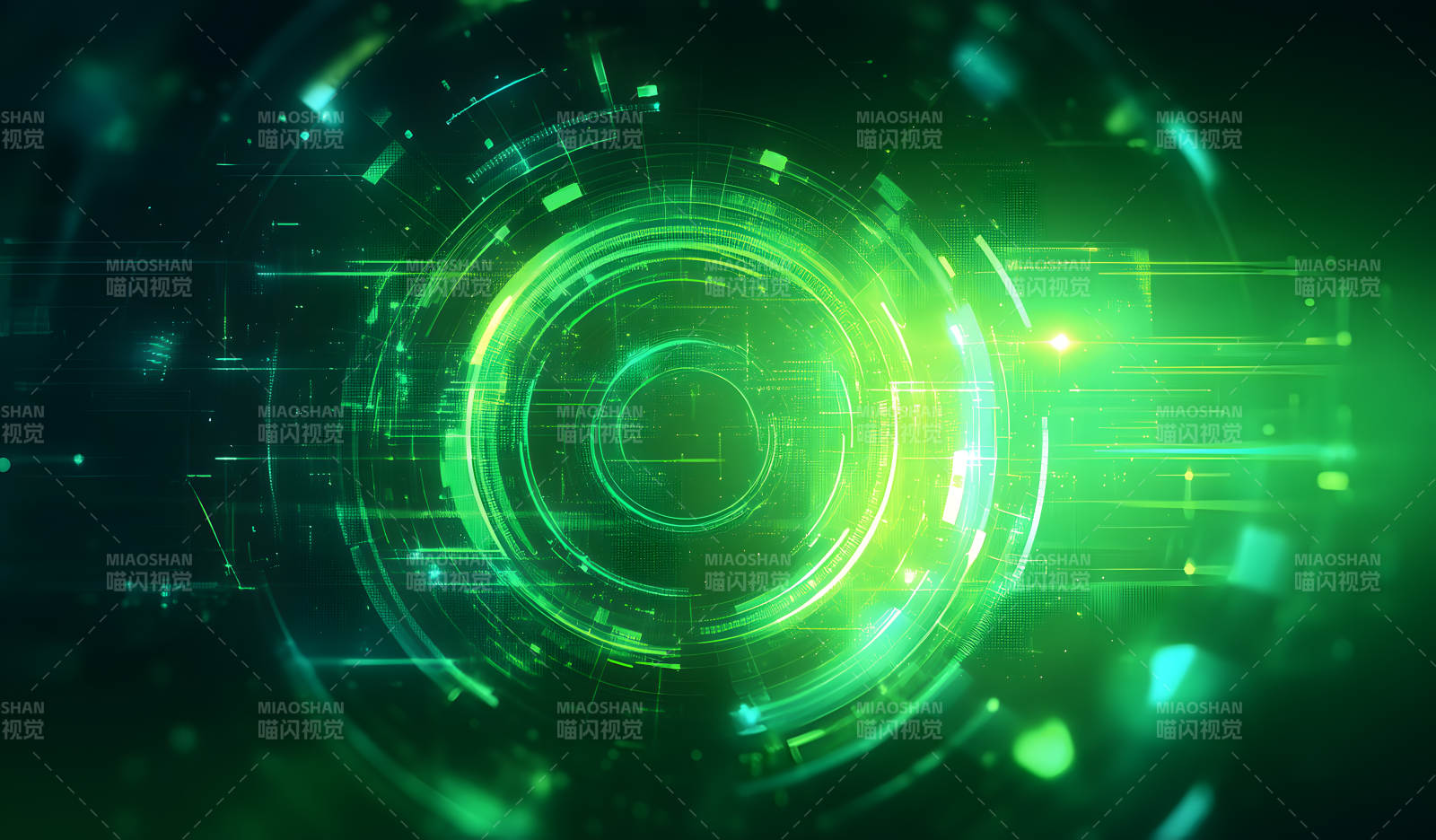 绿色科技光环-图片