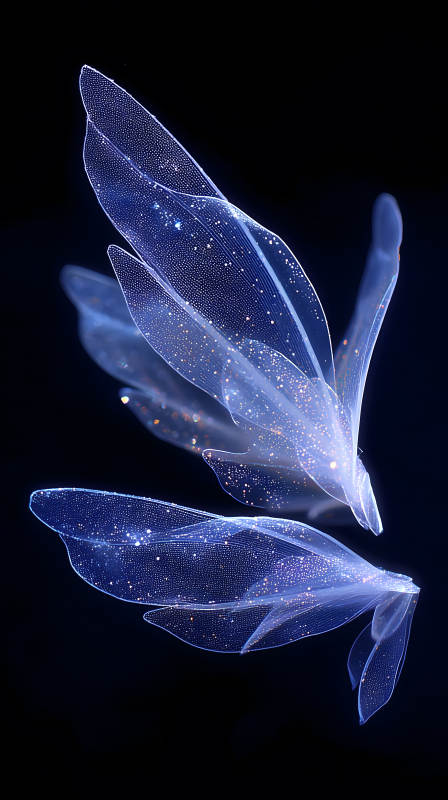 夢幻翅膀夜空飛舞-圖片