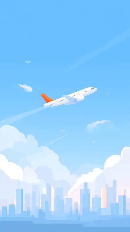 飛機翱翔藍天之上-圖片