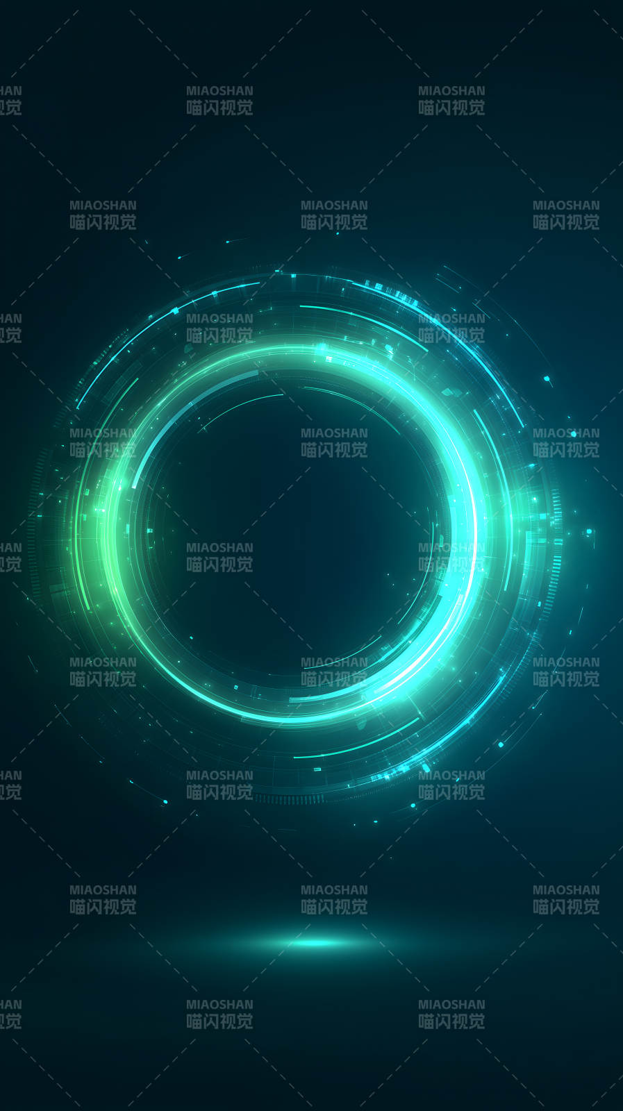 科技光環(huán)夜幕低垂-圖片