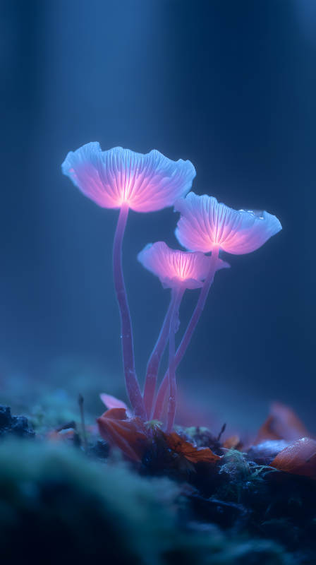 发光蘑菇梦幻仙境-图片