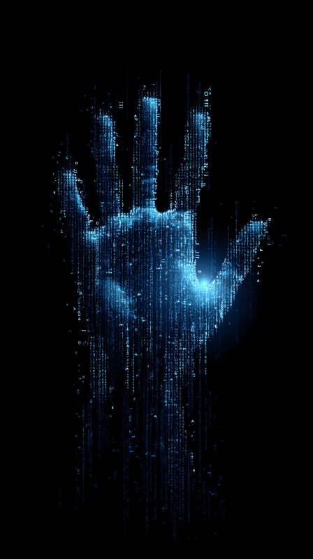 數字手印科技感-圖片