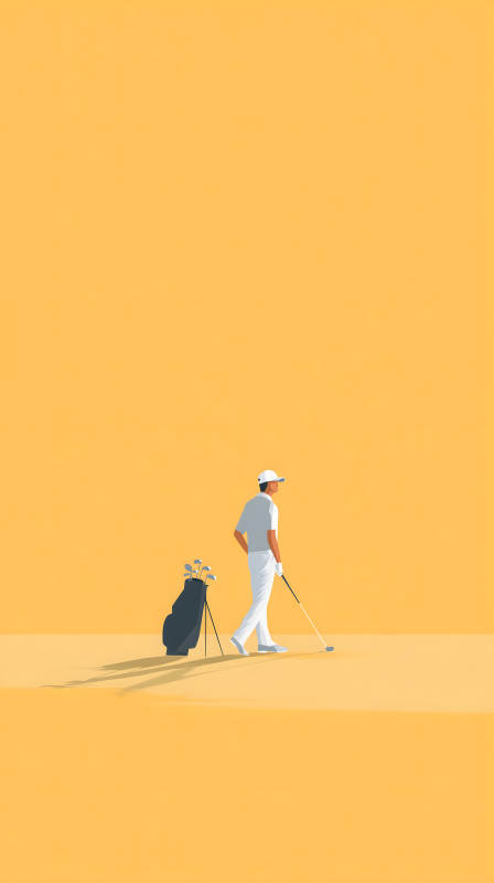 高爾夫球手沙灘-圖片
