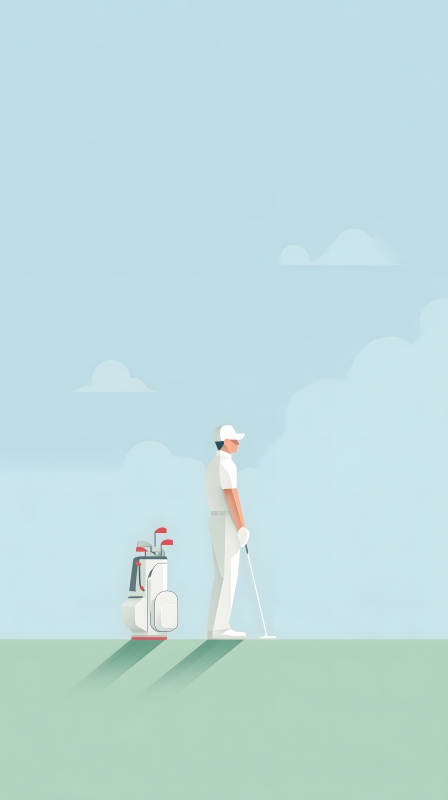 高爾夫球手在揮桿-圖片