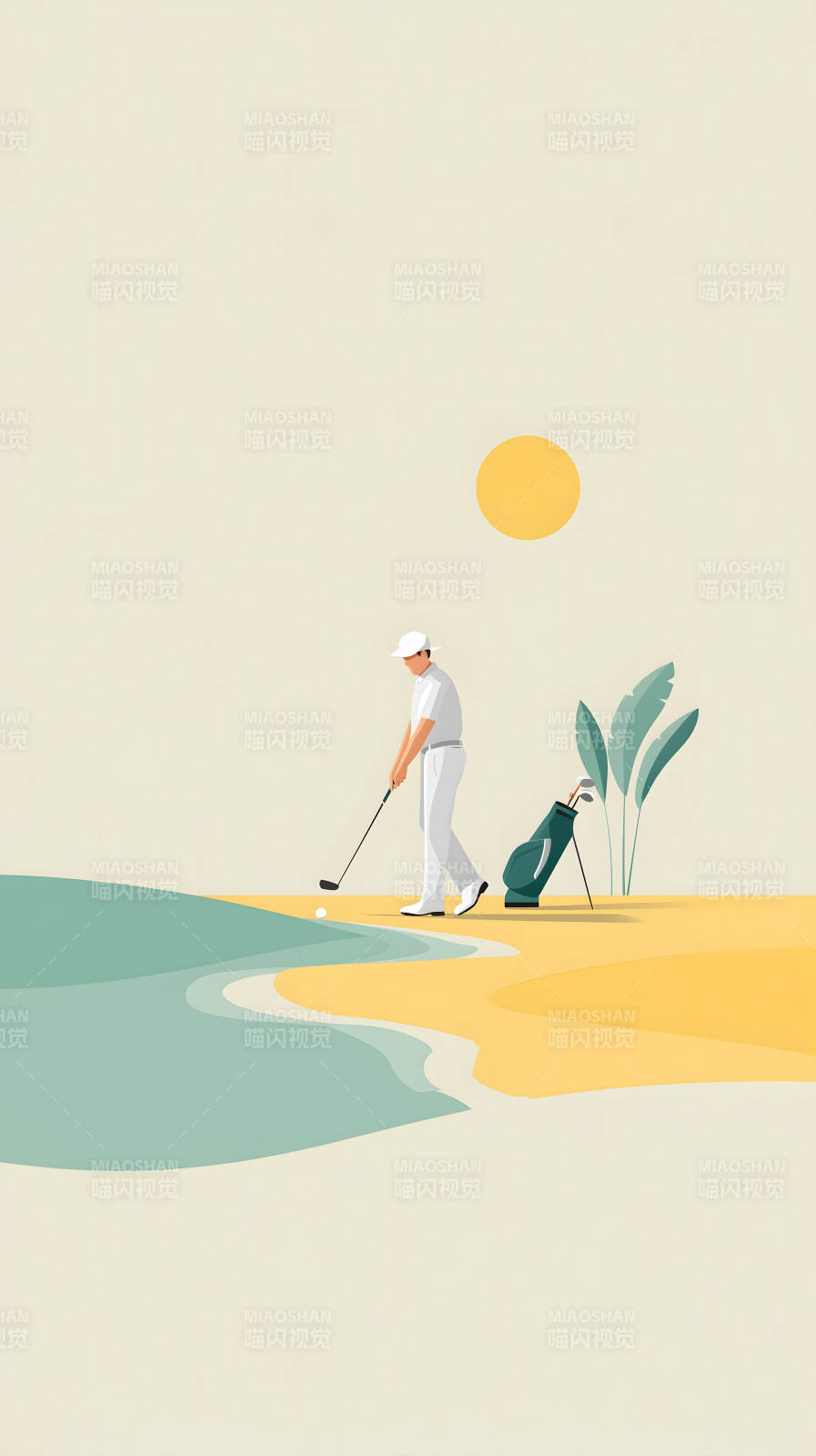 海边高尔夫球-图片