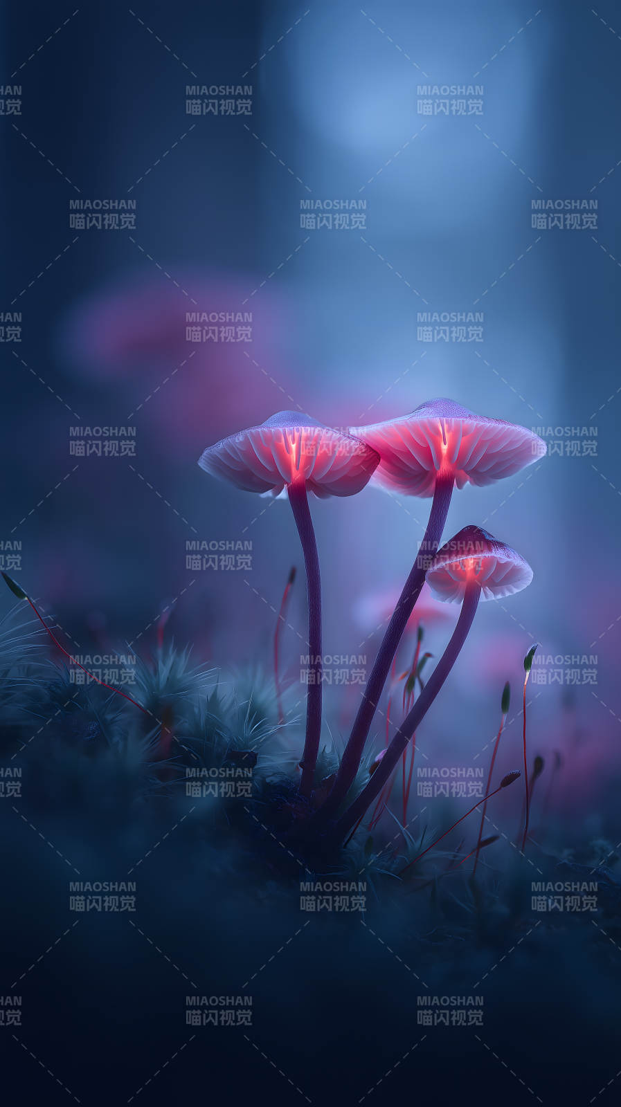 发光蘑菇神秘梦幻-图片