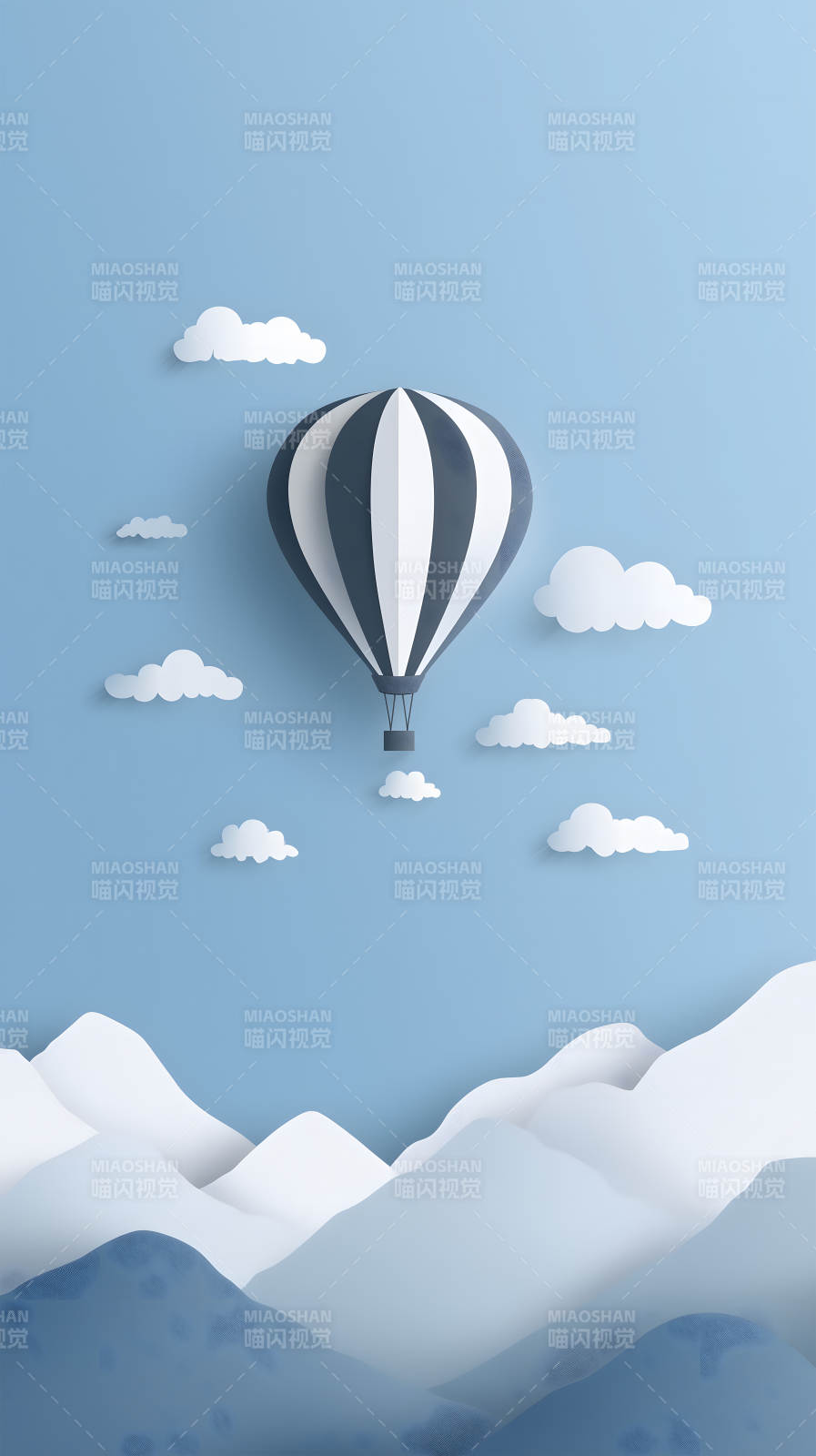 热气球飞翔天空-图片