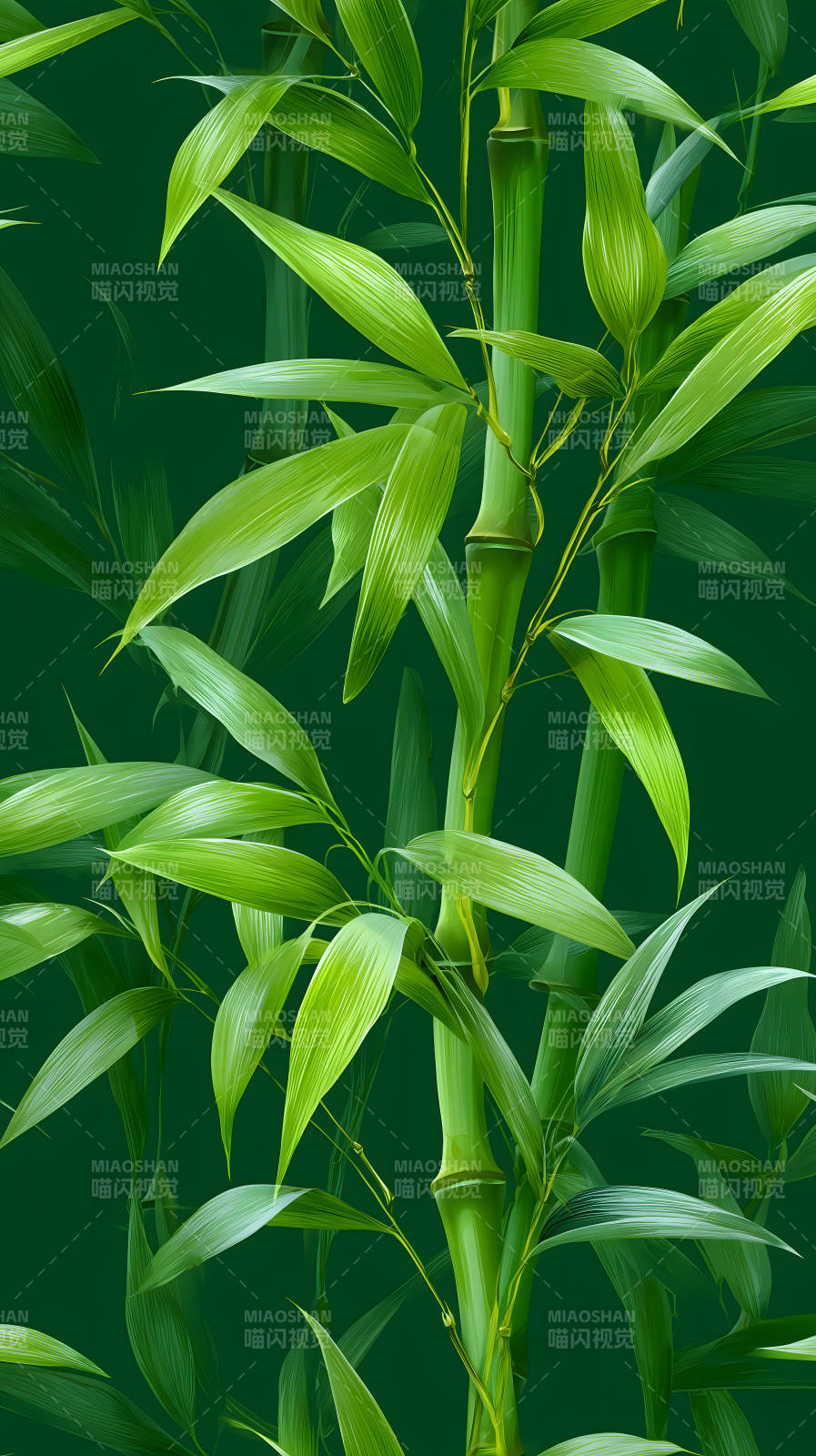 竹林翠绿生机勃勃-图片