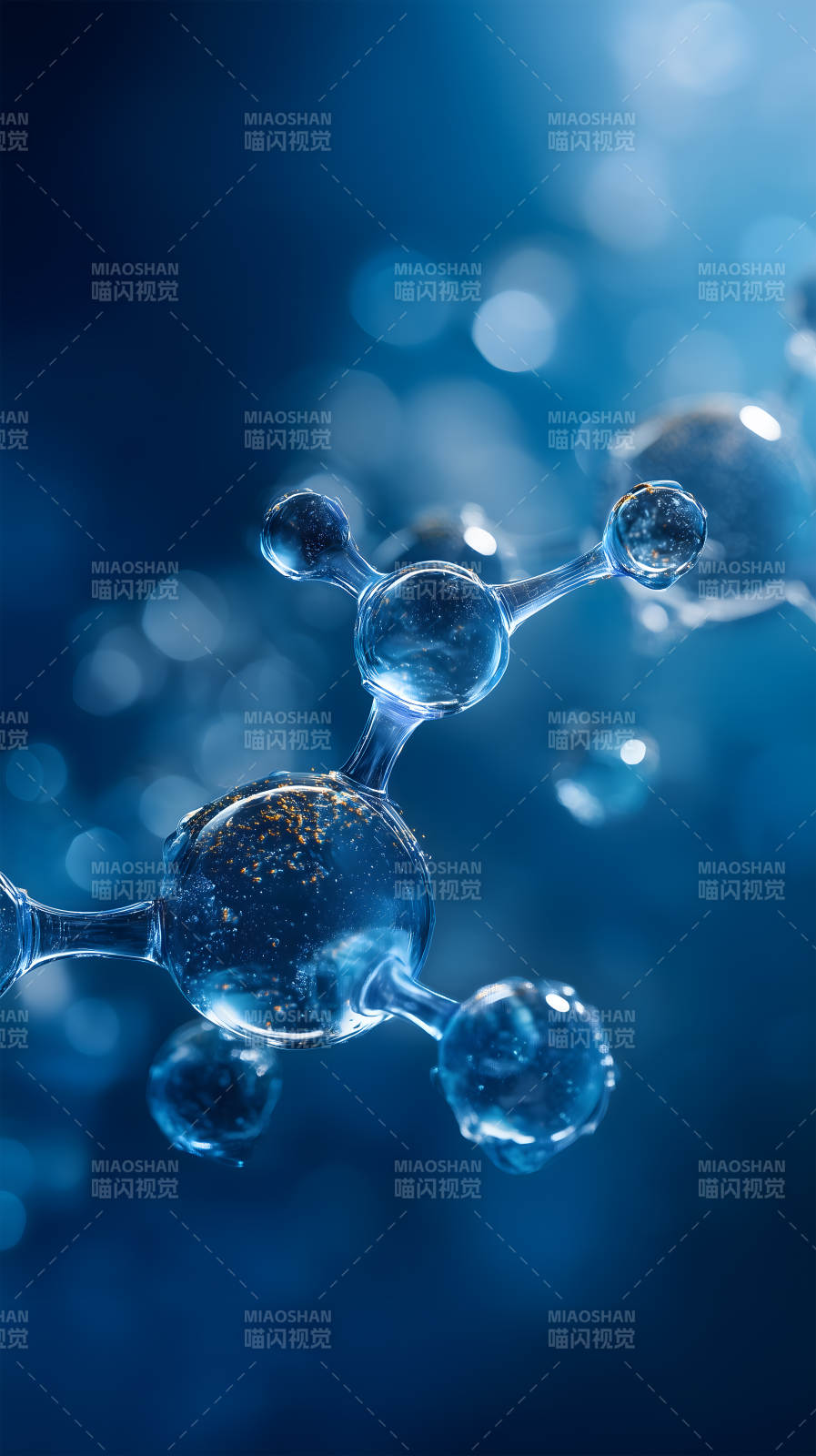 分子结构深蓝世界-图片