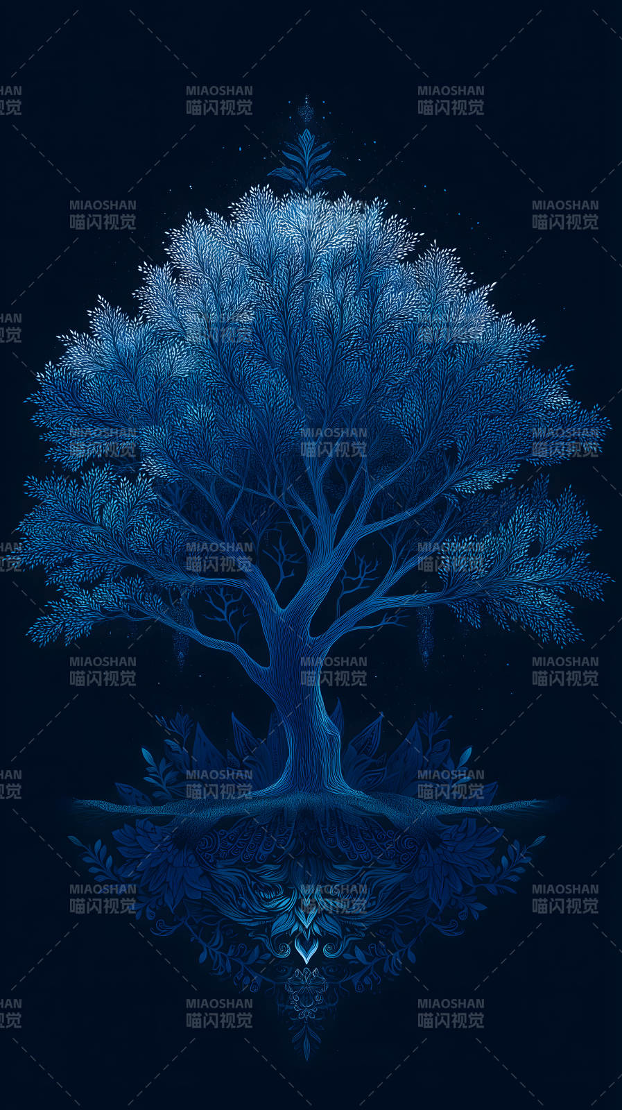 蓝色梦幻树-图片