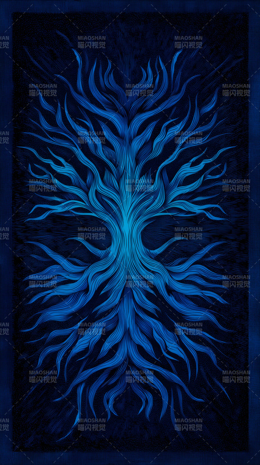 蓝树妖娆深邃-图片