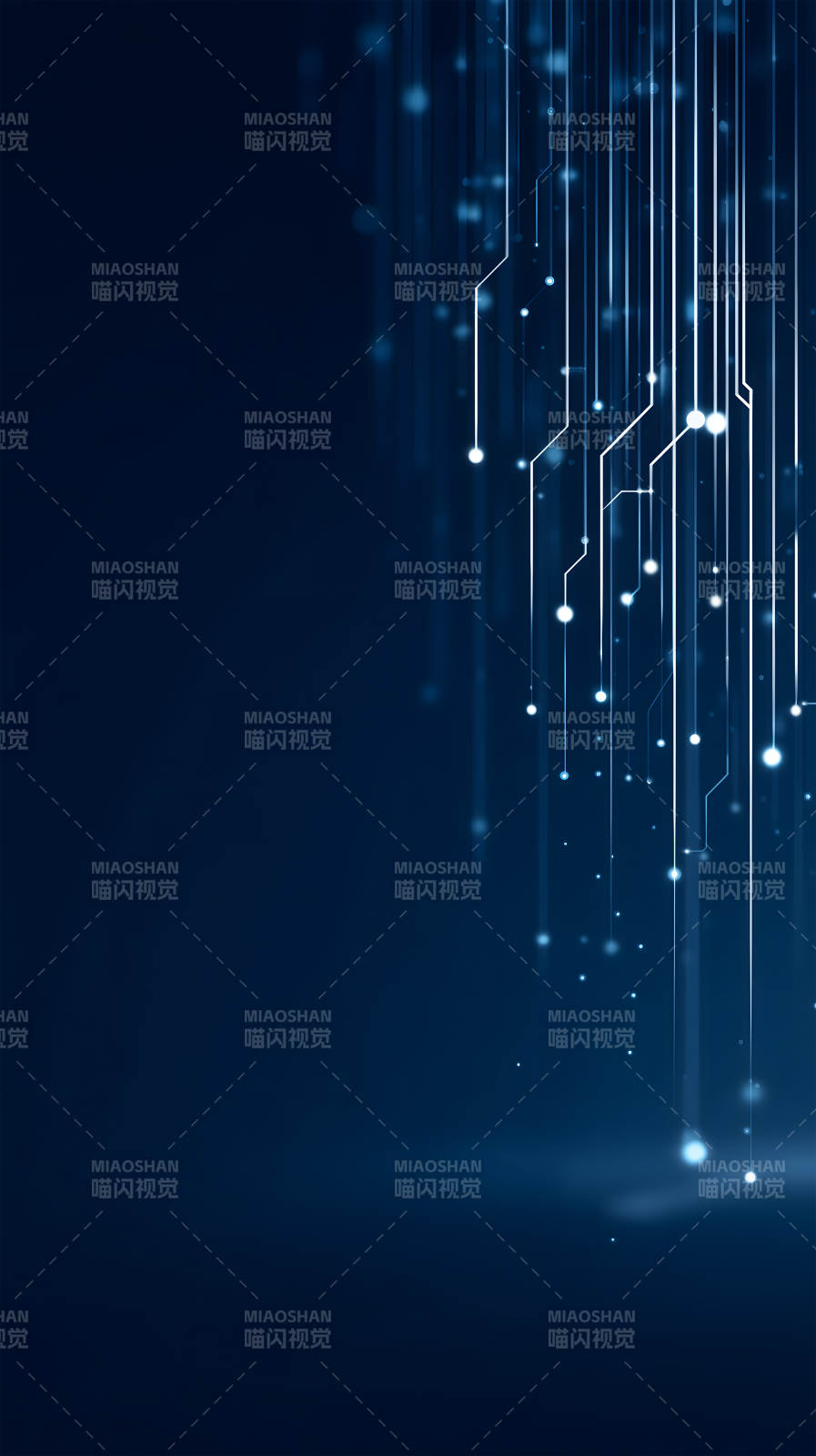 蓝色科技线条背景图-图片