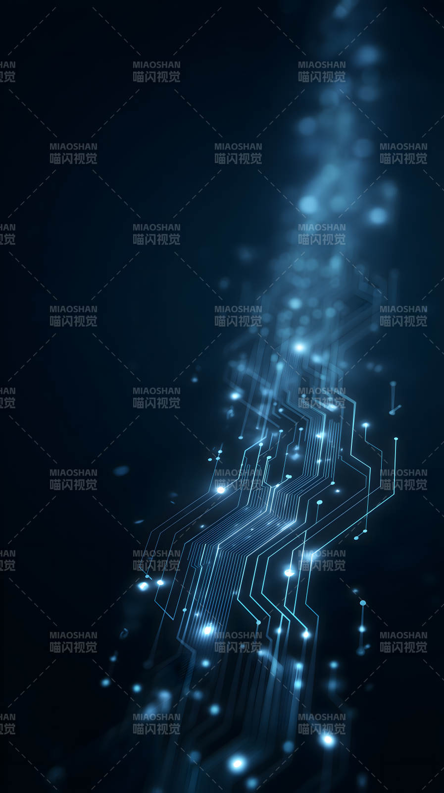 电路科技蓝光效果-图片