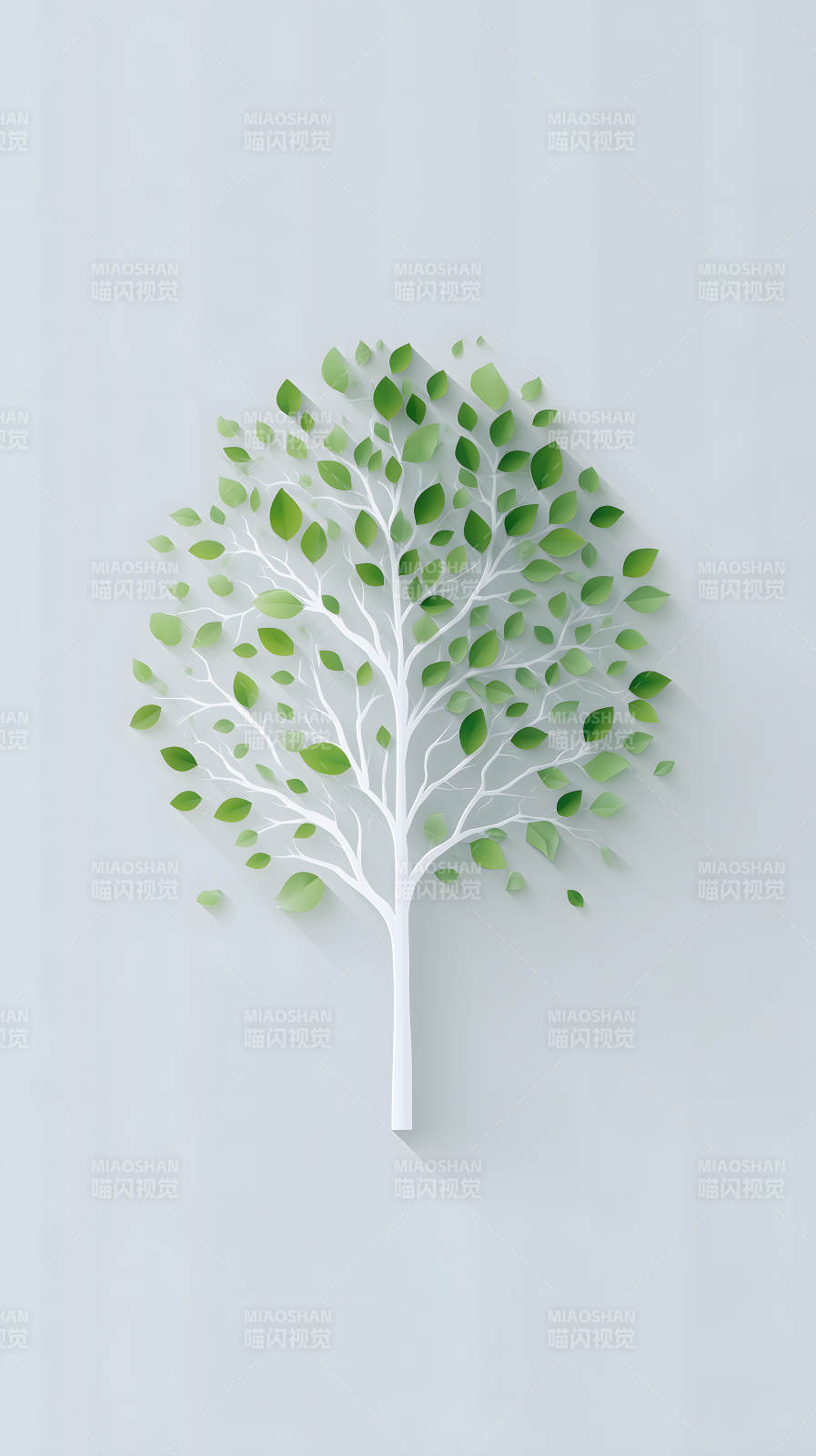 簡約樹木設(shè)計清新背景-圖片