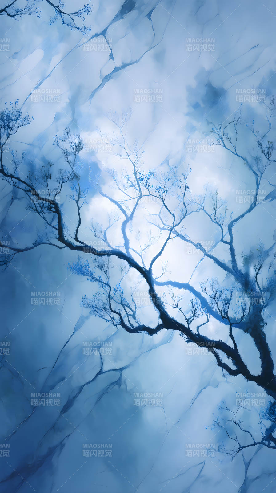 藍調樹影夢境-圖片