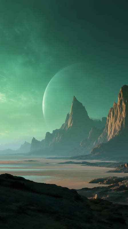 異星山河巨星背景-圖片