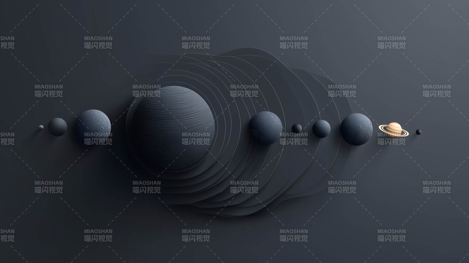 深邃星球抽象艺术-图片