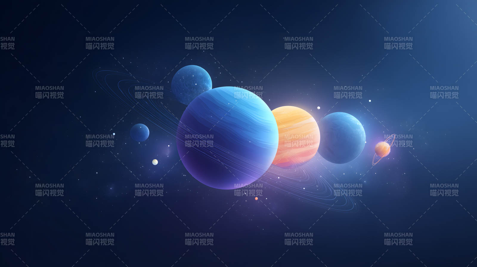 宇宙行星夢幻景象-圖片