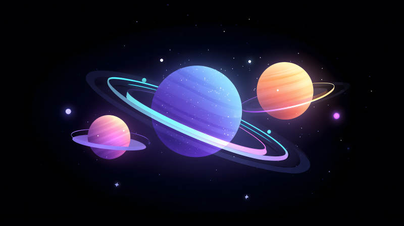 行星宇宙星云背景畫面-圖片