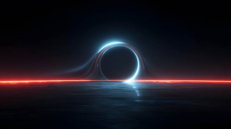 宇宙黑洞發(fā)光光線-圖片