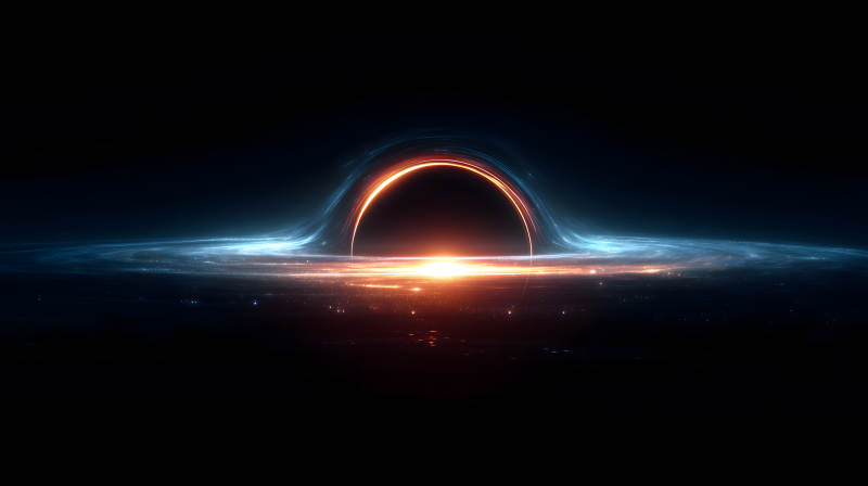 黑洞吞噬宇宙星光-圖片