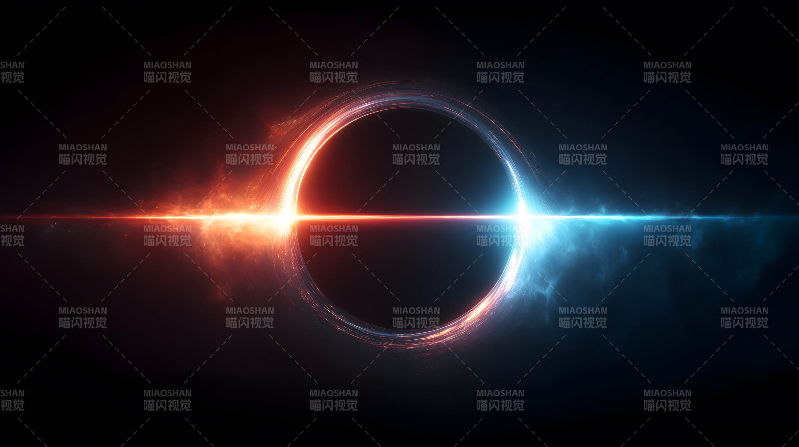 宇宙黑洞光芒綻放-圖片