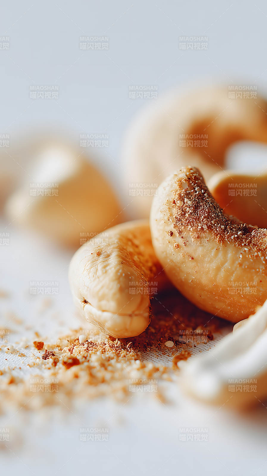 烤腰果特寫細膩質感-圖片