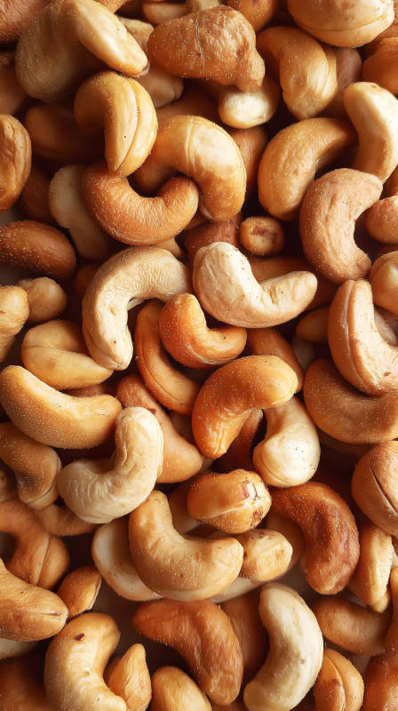 香脆腰果特寫(xiě)堆疊-圖片