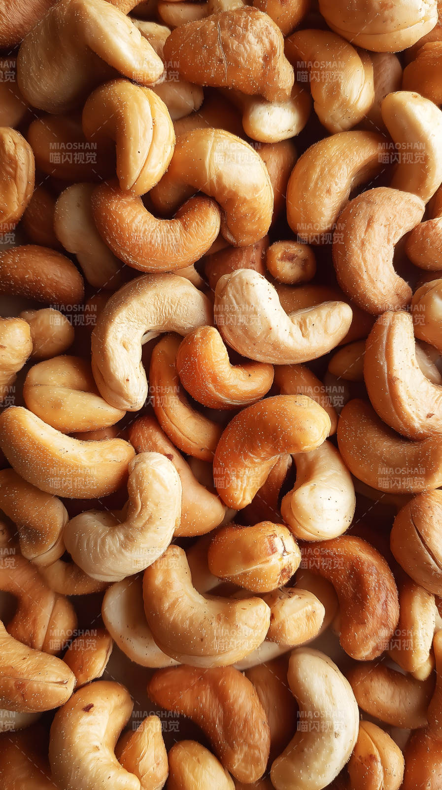 香脆腰果特寫堆疊-圖片